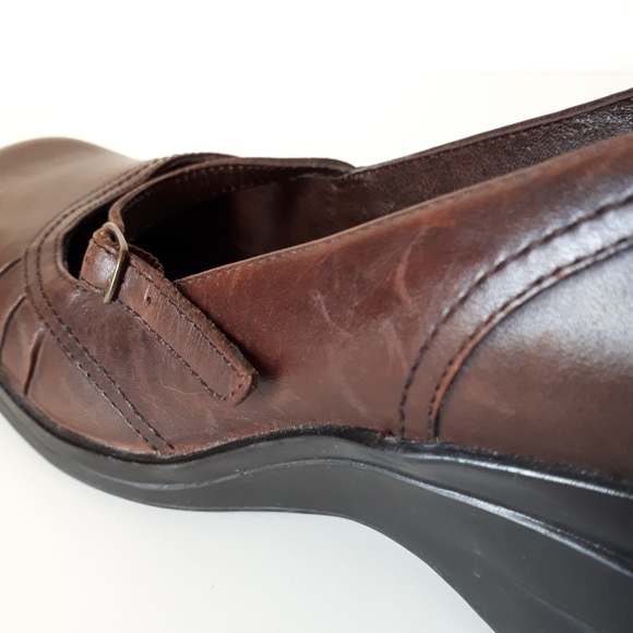 Aldo Leather Square Toe Wedge Heel Mary Jane Shoe - Picture 7 of 11